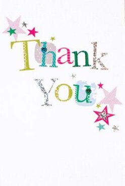 Steeped in the warmth and vibrancy of Motspur Park, this thank you card was crafted to mirror the personal connections and celebrations unique to our local community. The avowal of thanks unfurls in bold, lively typography-each letter its own story, colored in energetic lime green, playful pink, and soothing sky blue, some clad in fine silver sheen or punctuated with joyful polka dots and stitched accents reminiscent of cherished handmade gifts from West Barnes Lane market. Magenta, teal, and soft gold stars shower the corners like confetti after a summer fête, bestowing the card with festive energy. The card's clean, white backdrop allows each detail to gleam, creating a tableau that feels both heartfelt and inviting. The lively textures and glittered hints promise tactile enjoyment, echoing the craftsmanship Florist Motspur Park pours into every bouquet delivered across KT3. To receive this card alongside fresh flowers is to feel genuinely valued-a shared celebration of gratitude that's both personal and enduring.